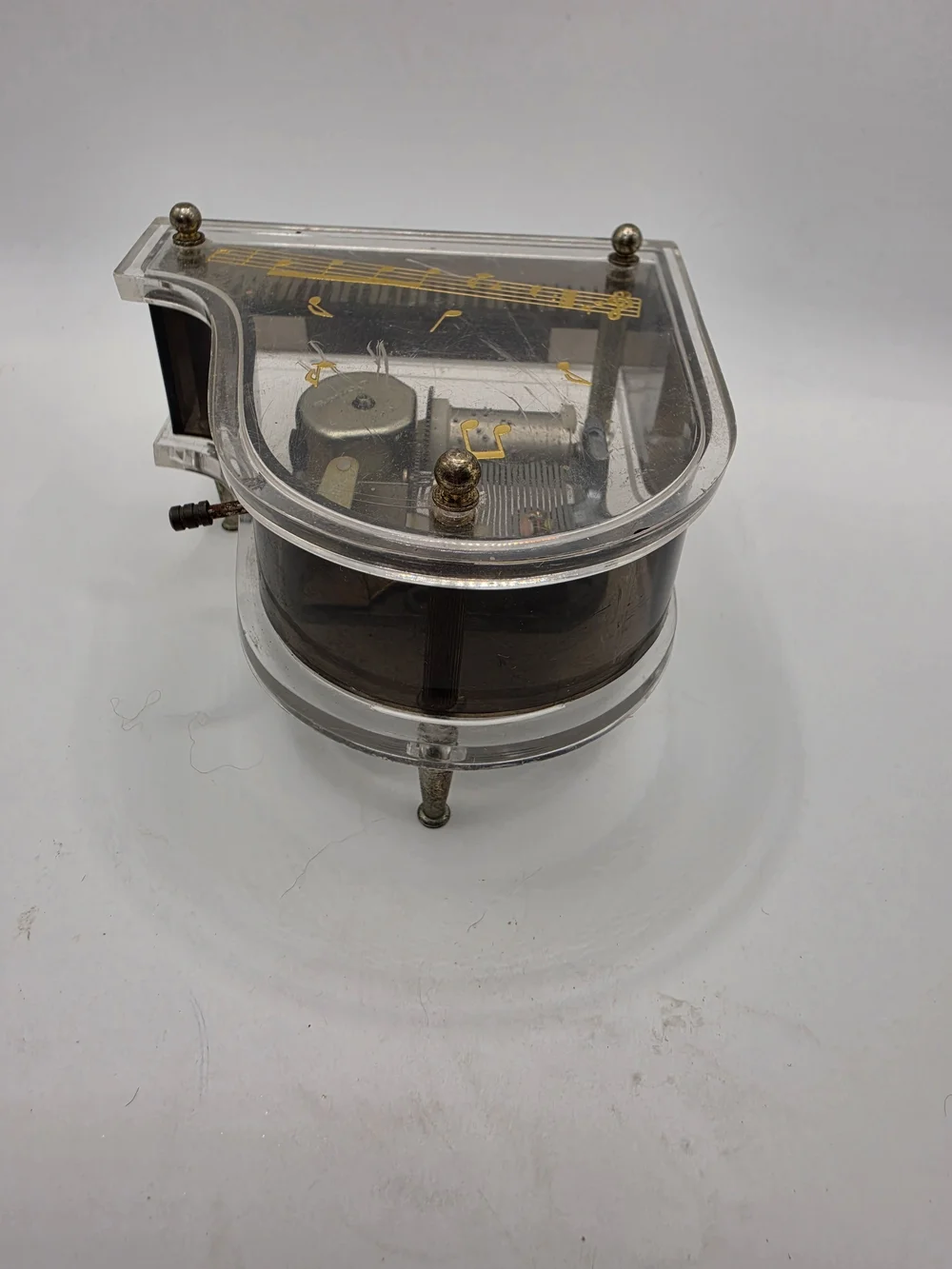 Vintage Sankyo Grand Piano 1970s Lucite Music Box Plays Fur Elise